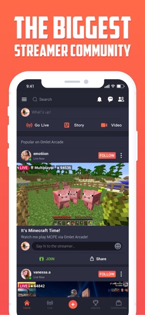 Omlet Arcade Livestream Games On The App Store - screenshots