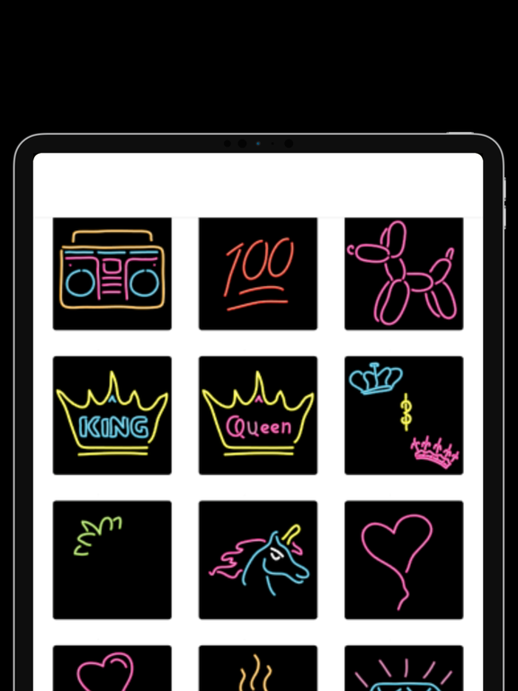 Simply Neon iPad screenshot 4 - Stickers app