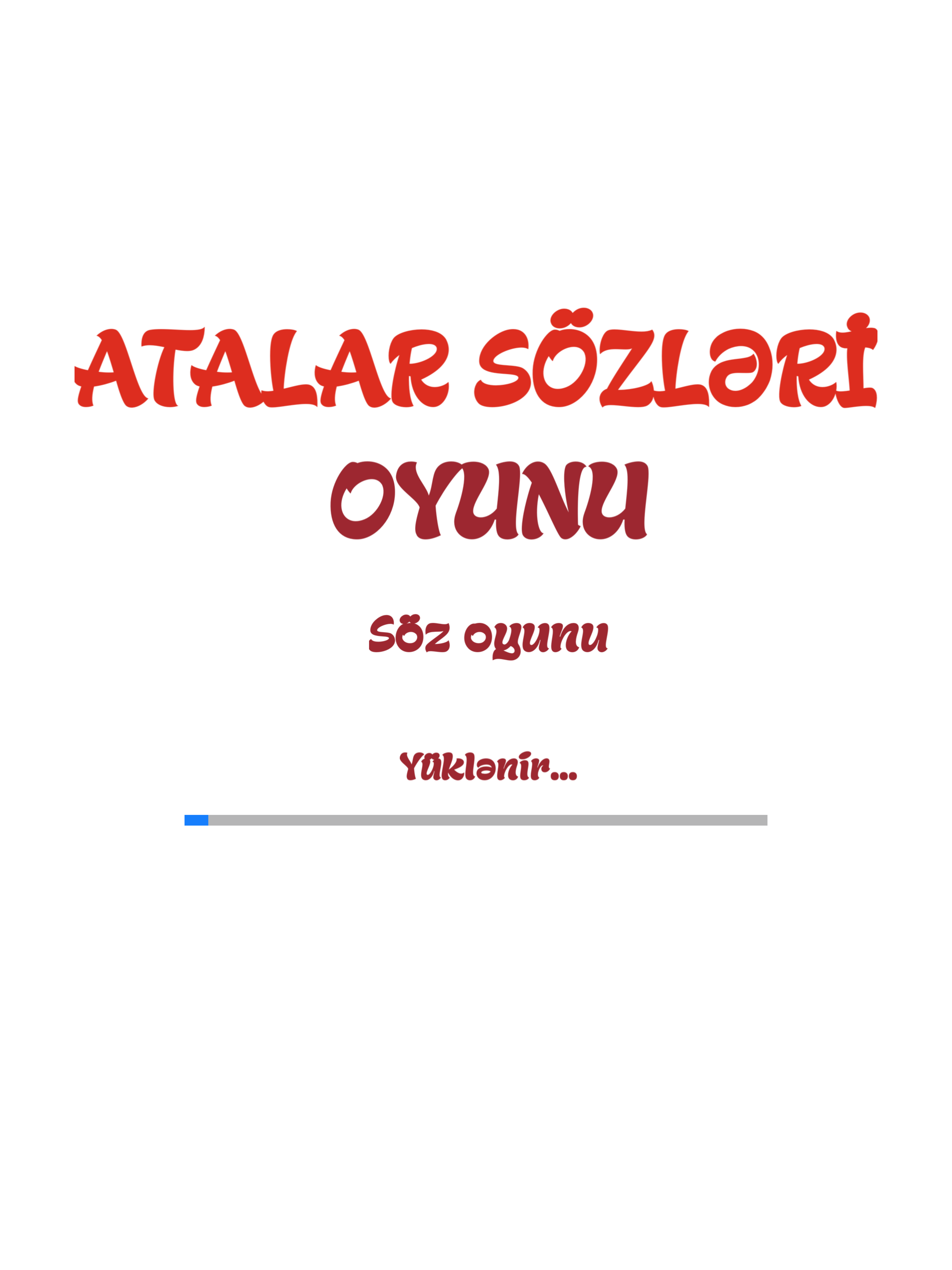 Atalar sözləri oyunu