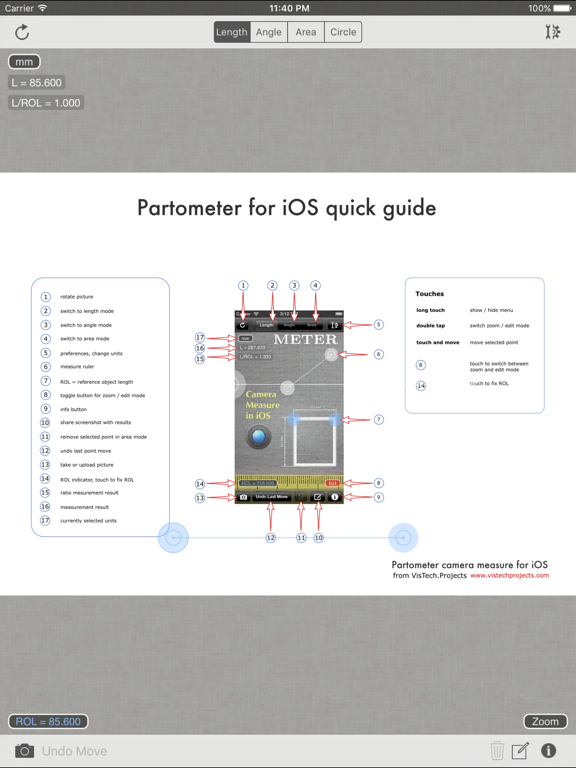 Screenshot #3 for Partometer - camera measure