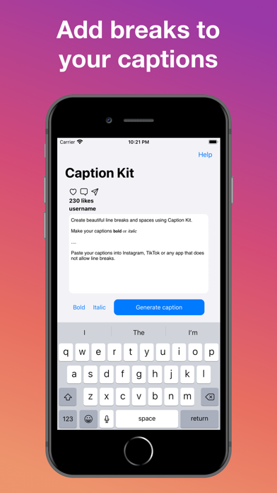 Caption Kit: Add Line Breaksのおすすめ画像1