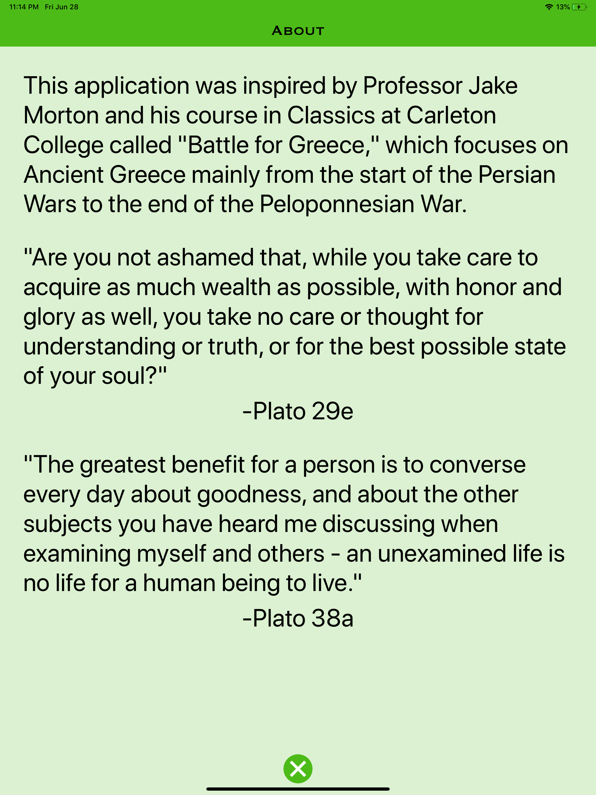 Ancient Greek World Quiz
