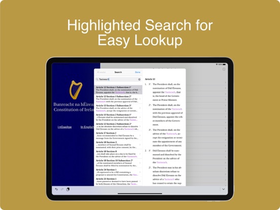 Screenshot #4 pour Bunreacht - Irish Constitution