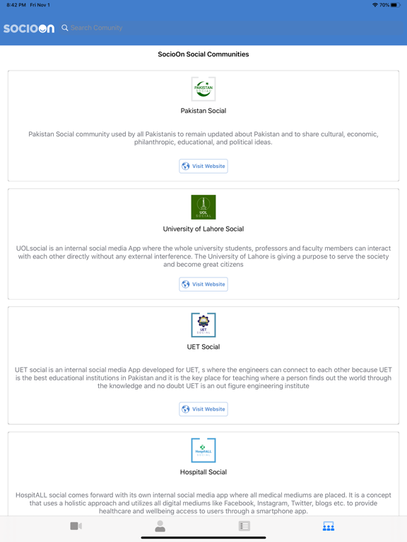 socioOn iPad screenshot 8 - Social Networking app