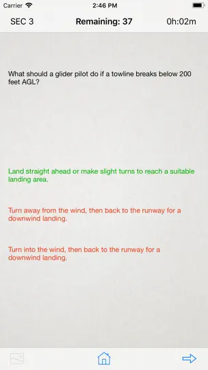 Captura de pantalla de Private Pilot Glider Test Prep en iPhone 5