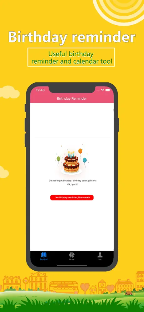 Birthday reminder app