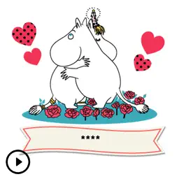 Cute Couple Moomin Stickers app icon