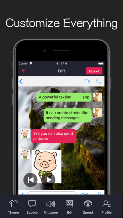 Screenshot #3 pour Text Message Chat Video Maker