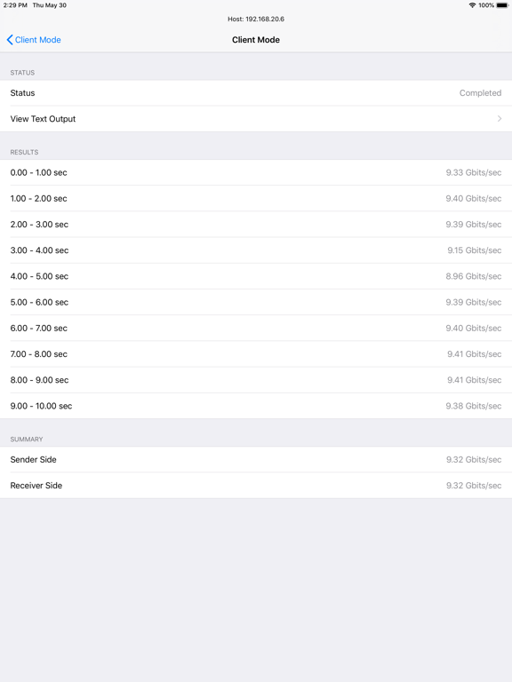Screenshot #4 pour iPerf - Speed Test Tool