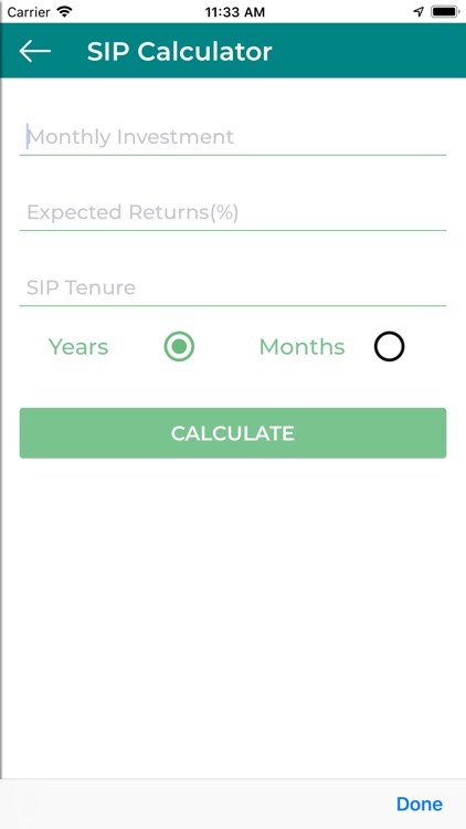 SIP Investment Calc App