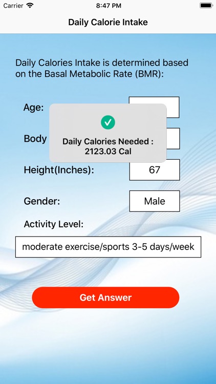 Daily Calorie Intake screenshot-6