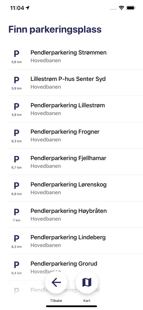 Bane NOR Parkering