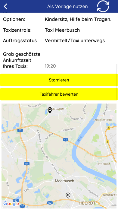 Taxi Meerbusch Screenshot