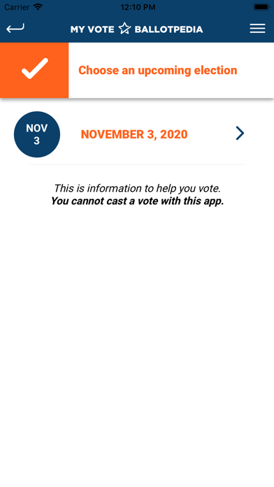 My Vote Ballotpedia Screenshot