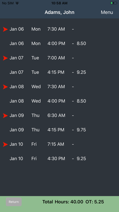 TimePilot Extreme Blue II iPhone screenshot 4 - Business app