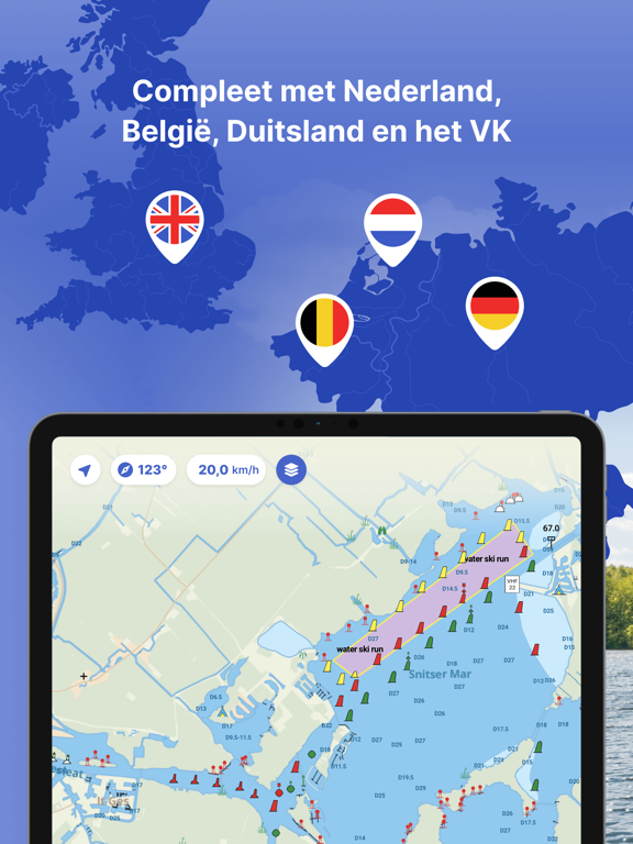 Waterkaarten: Vaar Navigatie iPad app afbeelding 3