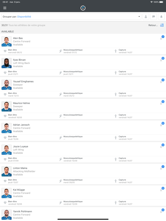 Screenshot #4 pour Kitman Labs Coach