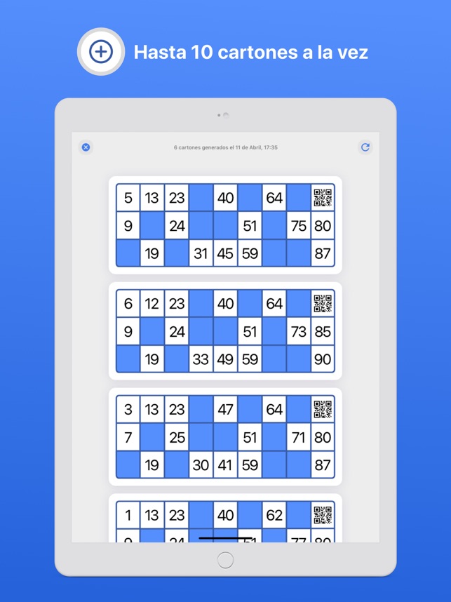 App Cartones de Bingo - Usa tu móvil o tablet como un cartón de bingo