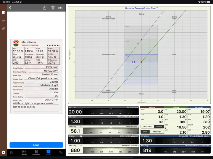 Скриншот VST CoffeeTools™ For IPad на iPhone 4