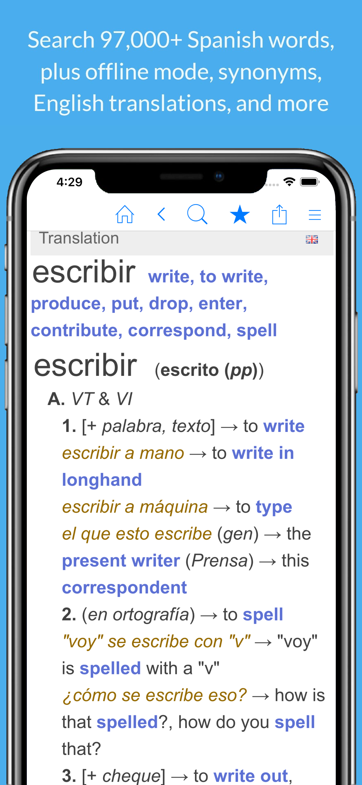 Spanish Dictionary & Thesaurus