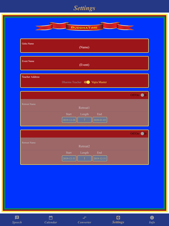BuddhaTime iPad screenshot 4 - Education app