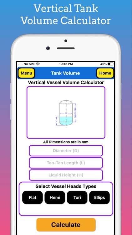 Tank Partial Volume Calculator