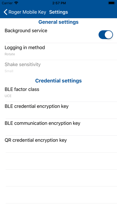 Roger Mobile Key screenshot 3