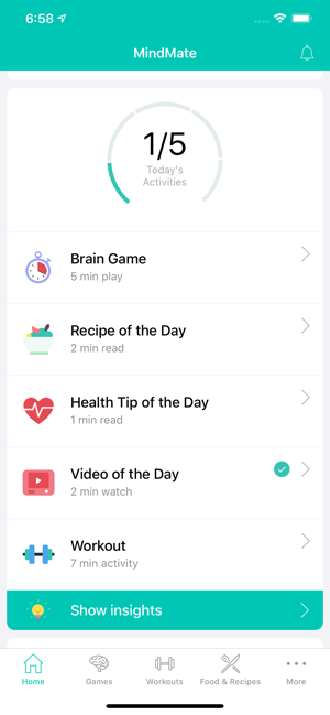 ‎MindMate - For a healthy brain Capture d'écran
