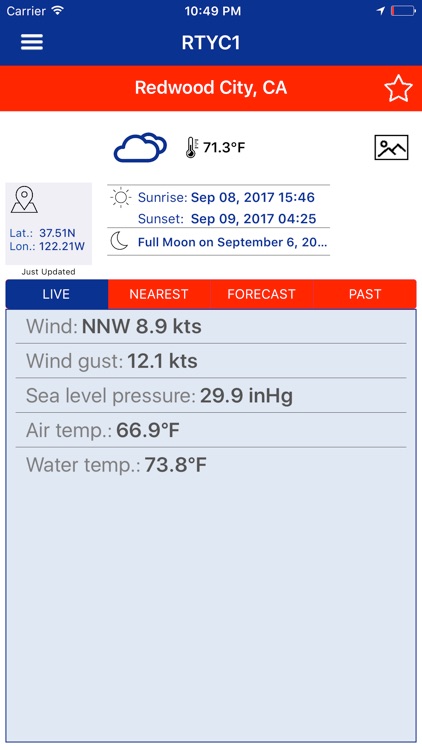 NOAA NDBC Buoy Live Marine PRO