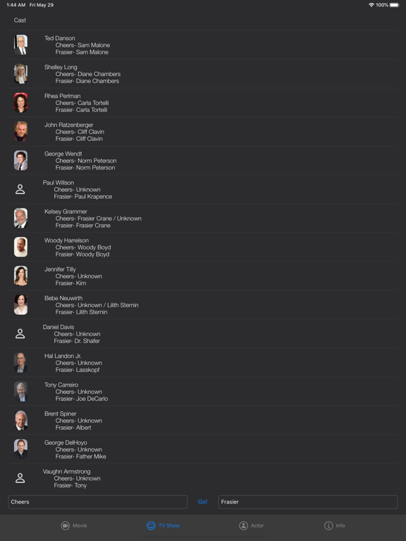 movieXcheck iPad screenshot