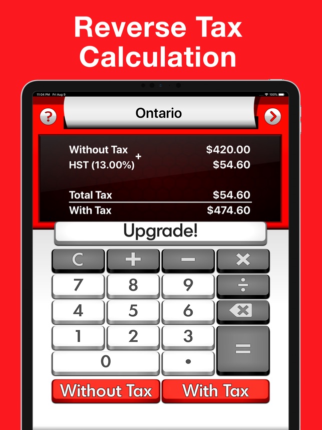 Sales Tax Canada Calculator + on the App Store
