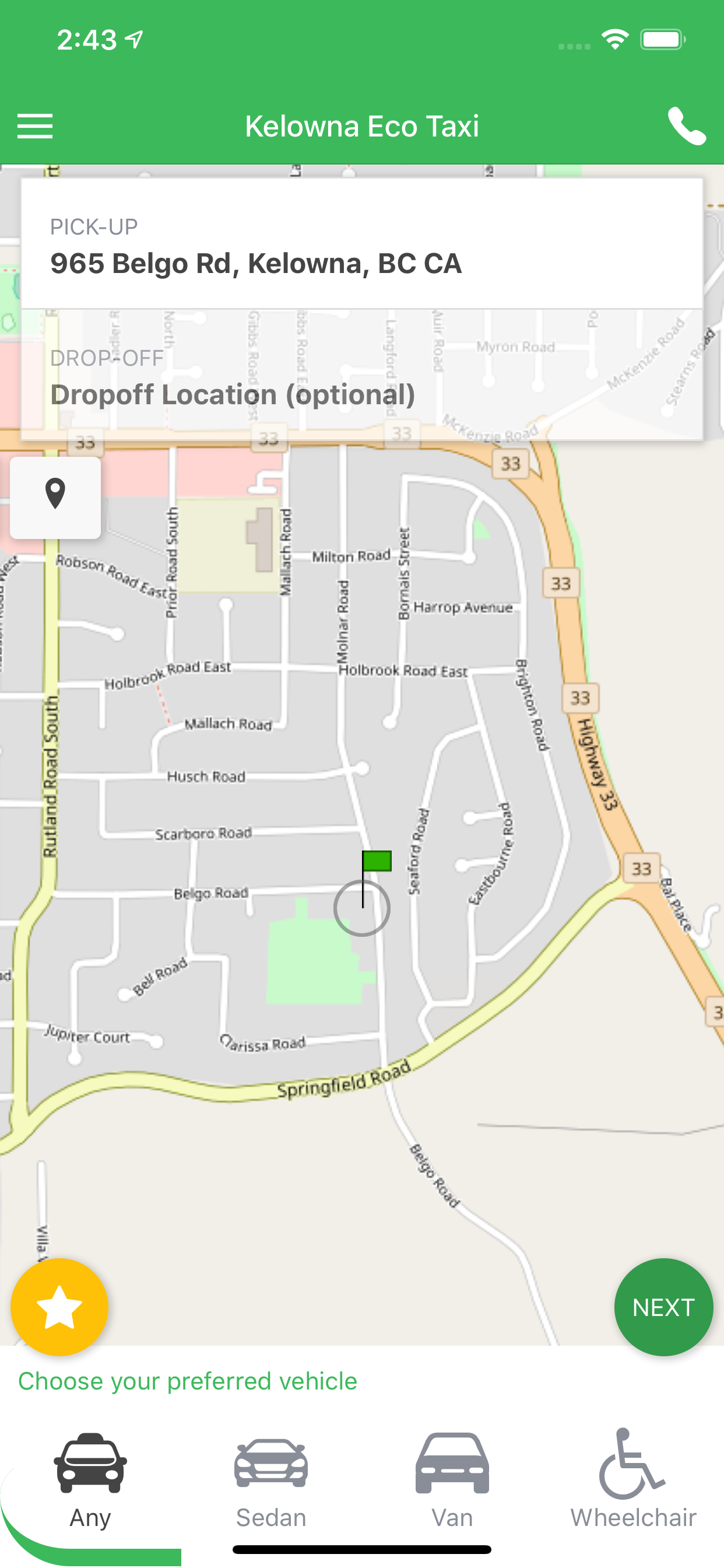 ECO Taxi Kelowna screenshot 2