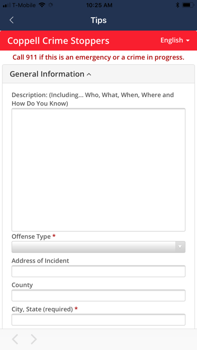 Coppell Police Department Screenshot
