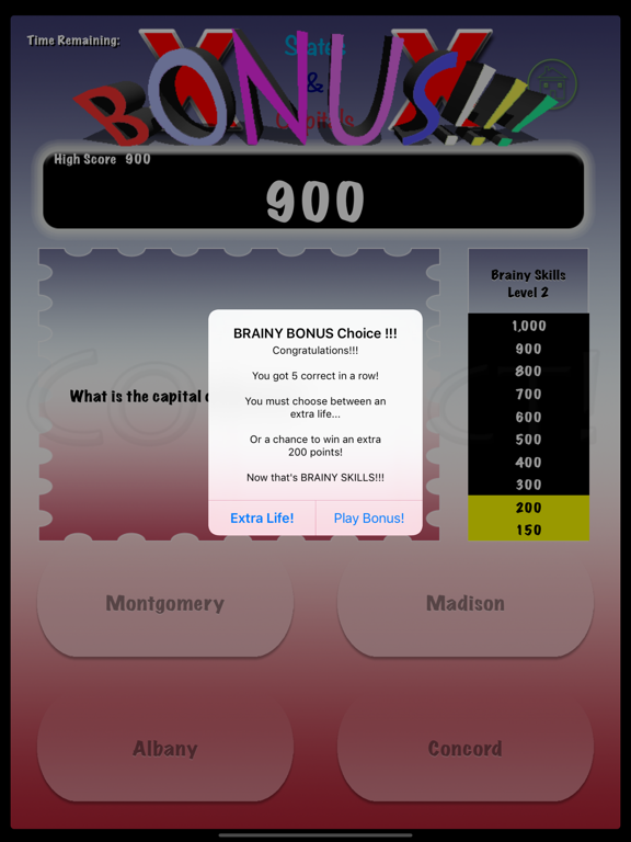Brainy Skills States Capitals iPad screenshot