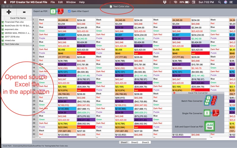 Screenshot #2 pour PDF Creator for MS Excel File