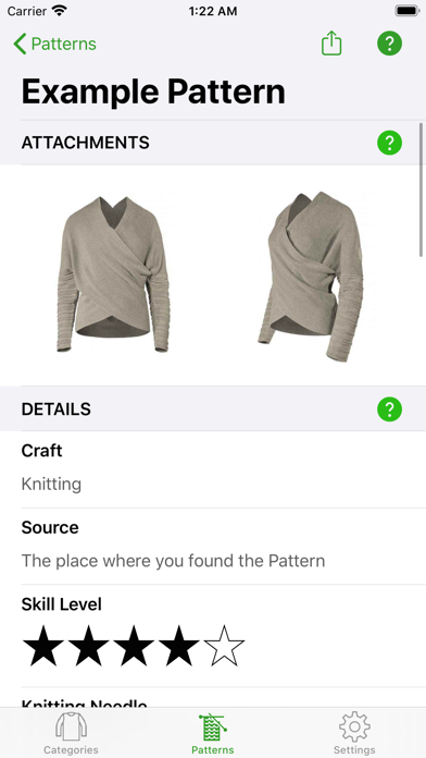Screenshot #2 pour Knitting Patterns Lite