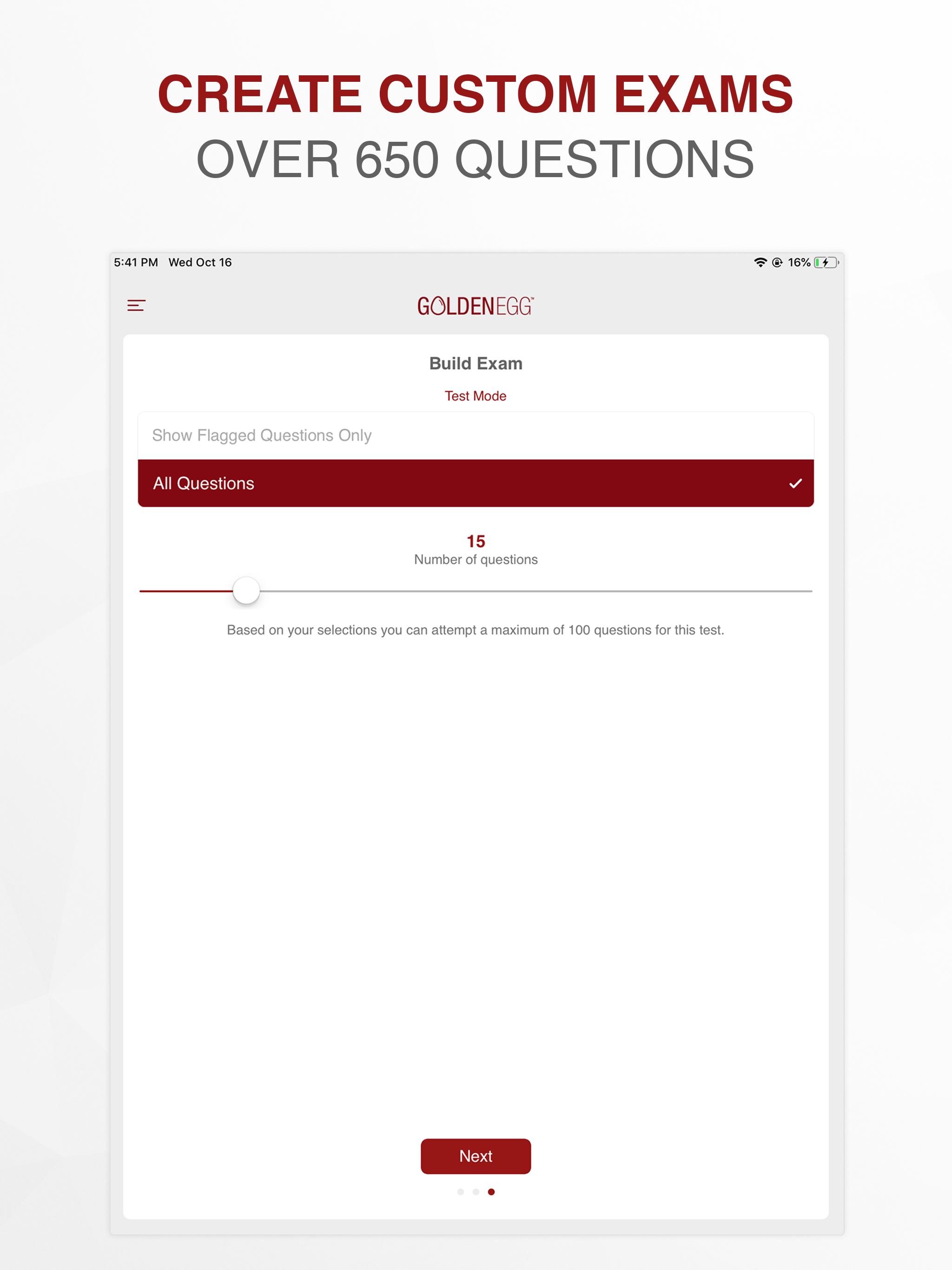 Golden Egg ASP® Practice Test screenshot 7
