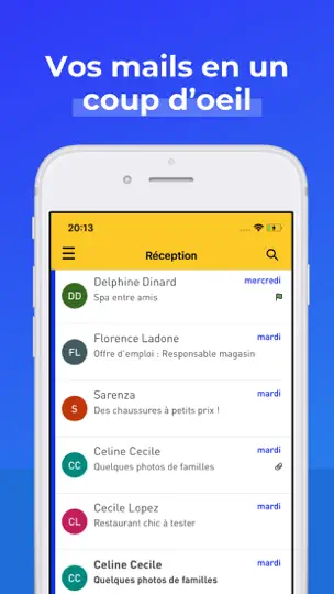Capture d'écran de Laposte.net – Votre Boîte Mail sur iPhone 3