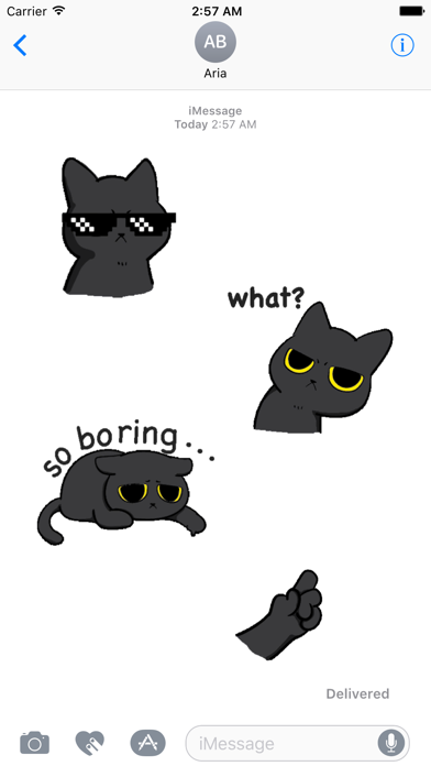 Screenshot #1 pour Animated Grumpy Black Cat