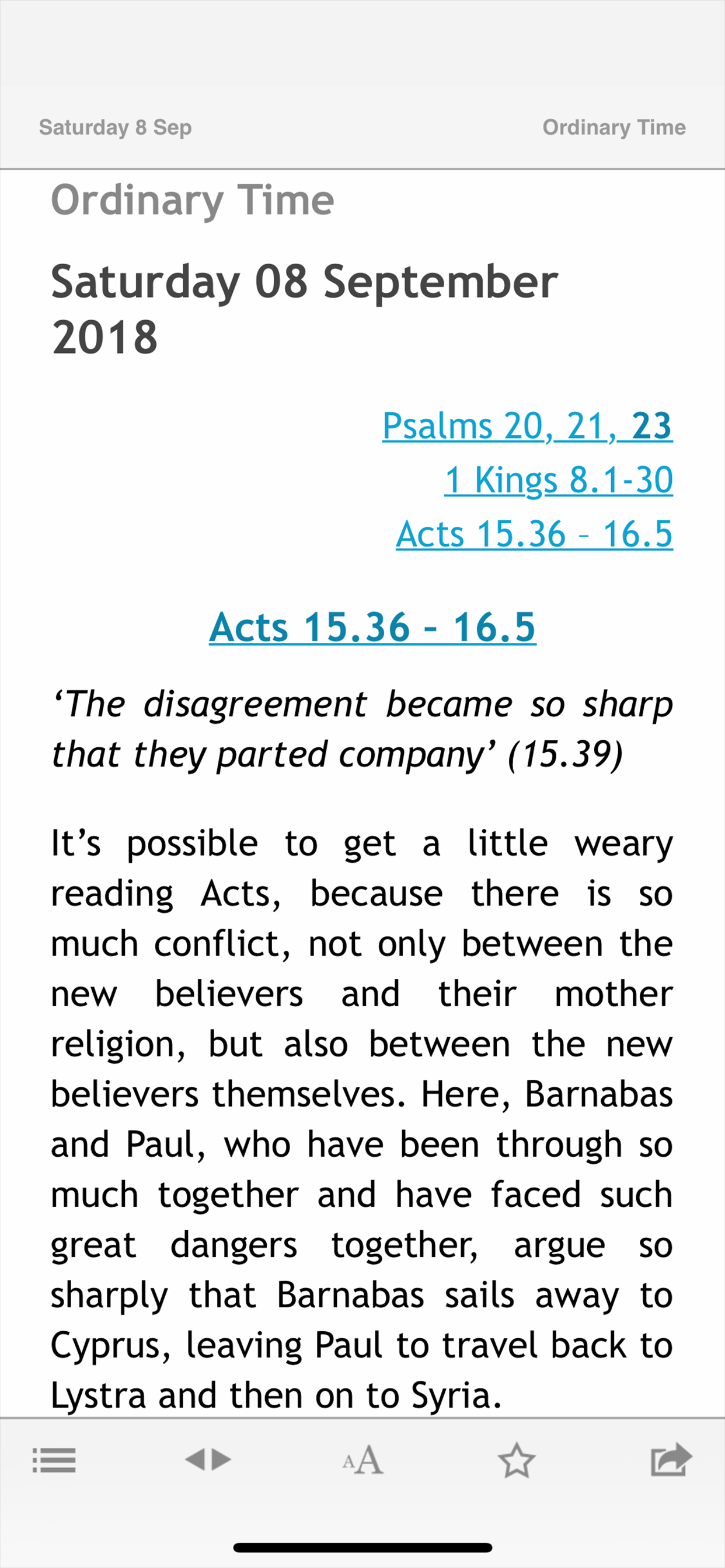 Reflections for Daily Prayer