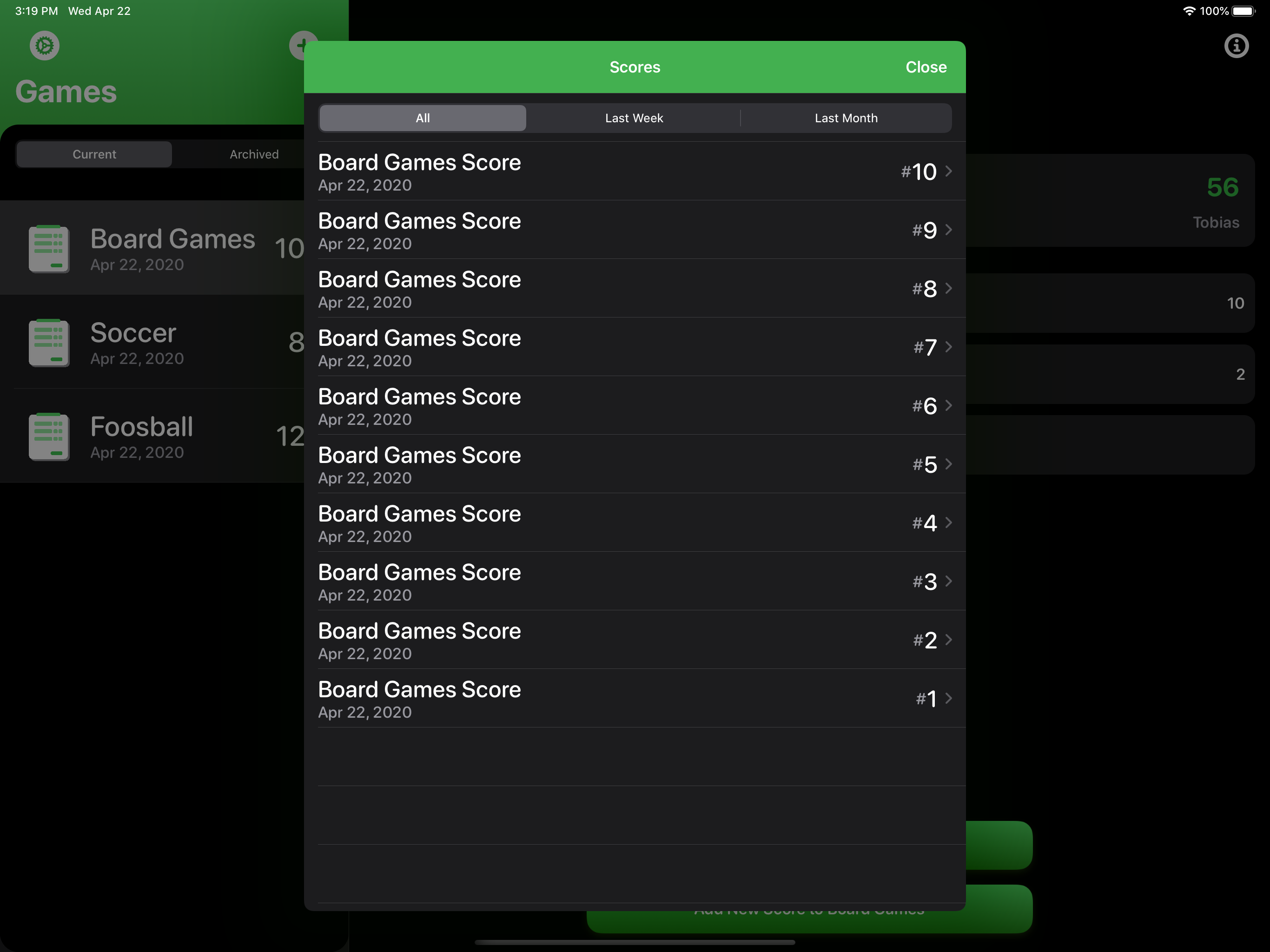 Score Tracking and Statistics screenshot 18