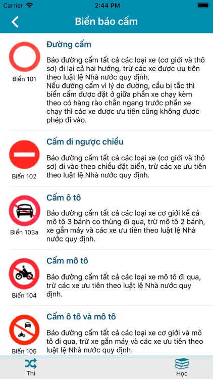 150 câu hỏi GLPX hạng A1 screenshot-5