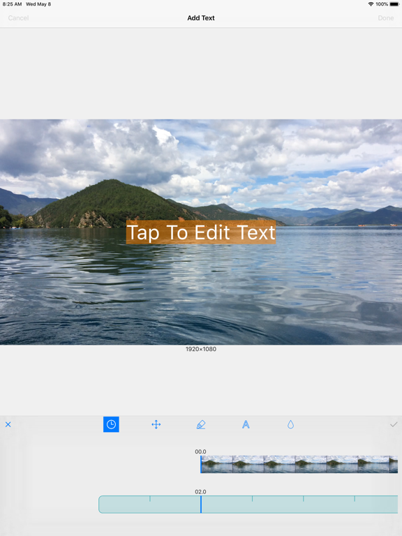 Video Maker - Text & Music iPad screenshot 4 - Photo & Video app