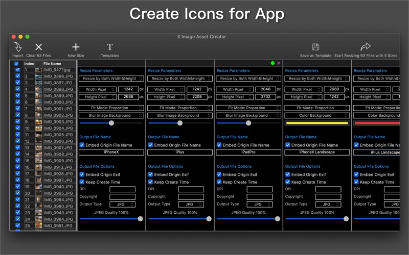 Screenshot #1 pour X Image Asset Creator