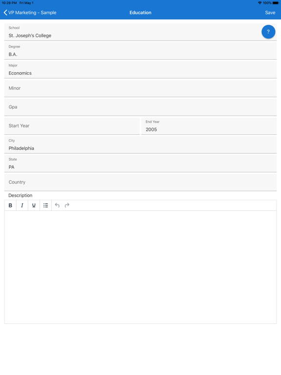 Got Resume Builder iPad screenshot 8 - Business app