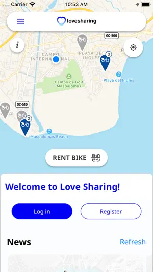 Lovesharing bikes screenshot 1