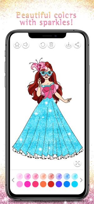 Princess Coloring Book Sparkle(圖2)-速報App