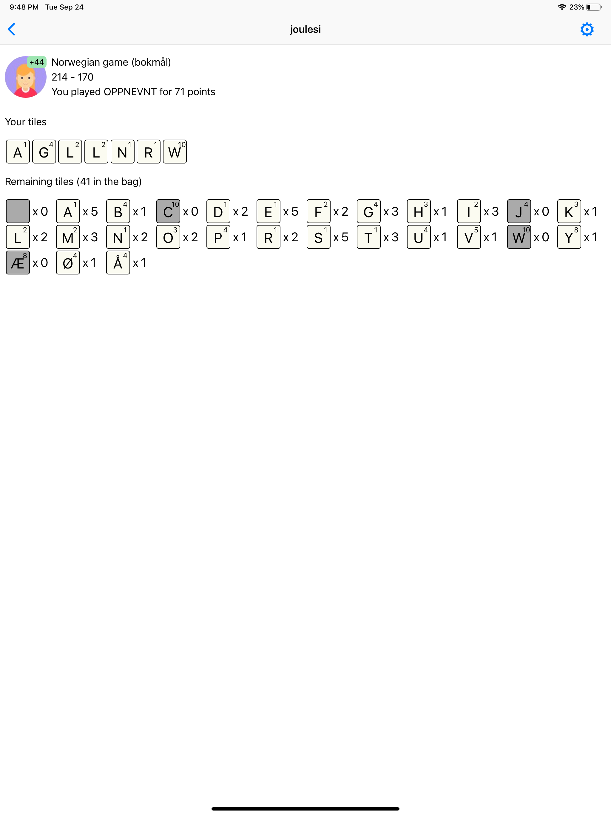 Wordfeud Tiles