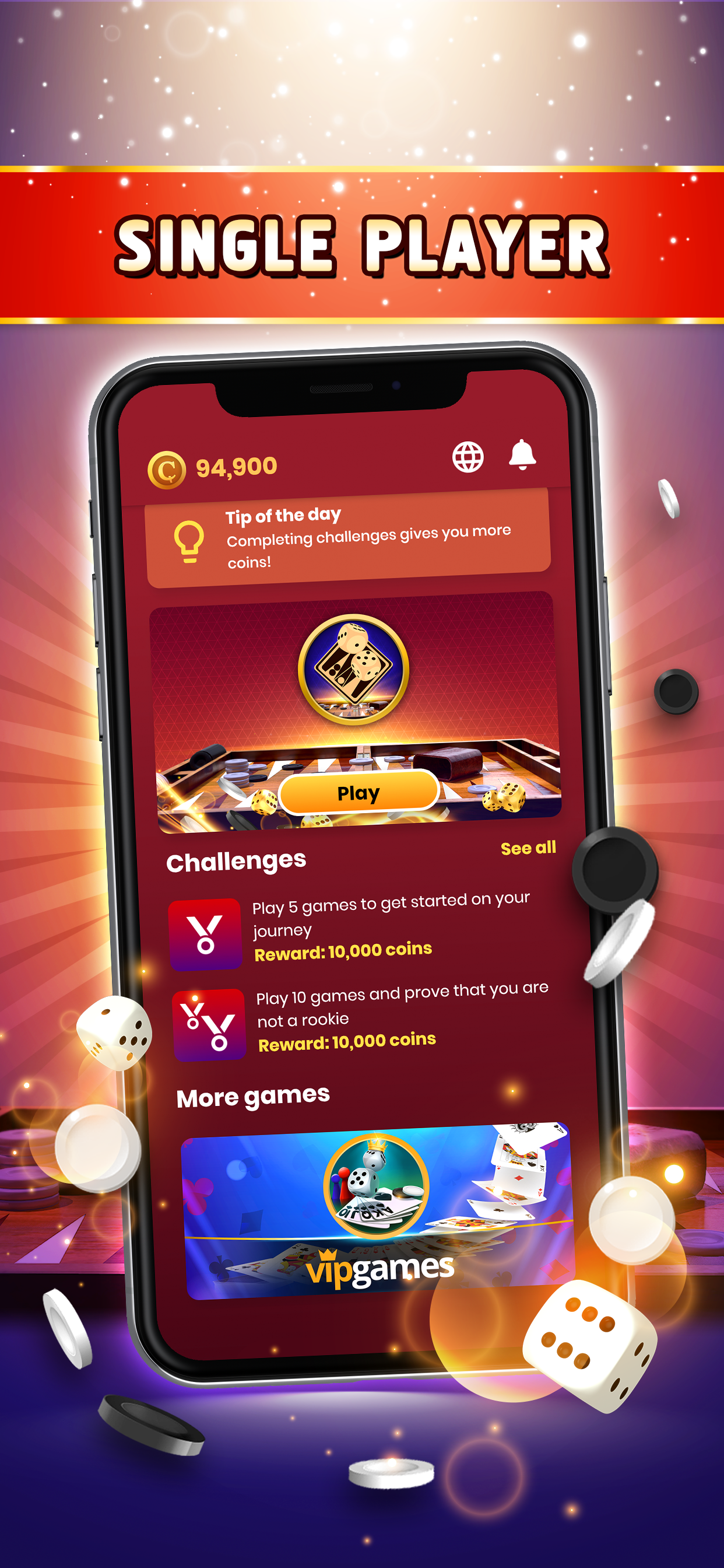 VIP Backgammon - Board Game