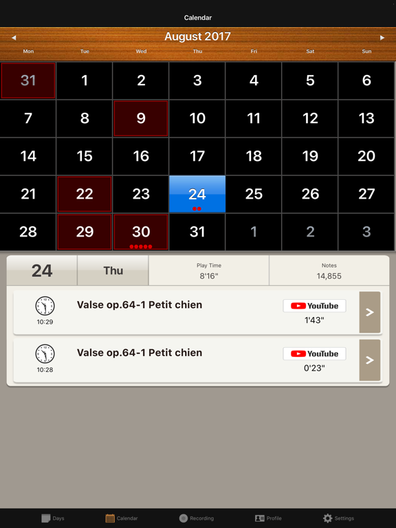 Piano Diary - US iPad screenshot